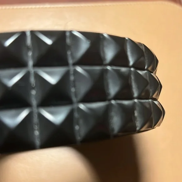 Black studded faux leather Belt - Picture 3 of 6